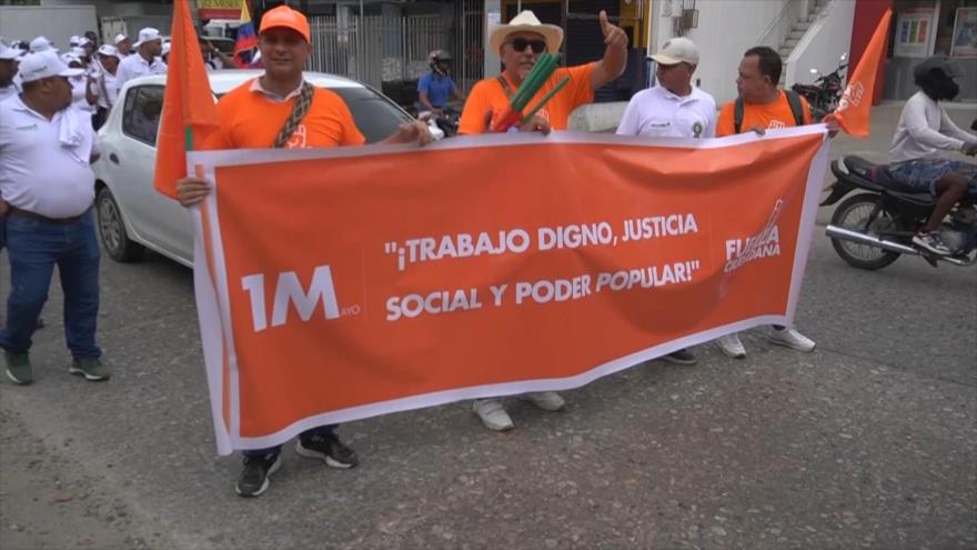 La clase obrera colombiana exige reformas en el Día de Trabajadores